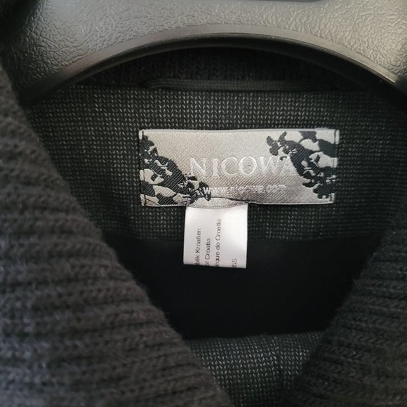 Nicowa Taupe and Black Wide Leg Pant Suit US 6 - Picture 4 of 16